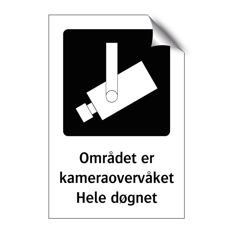 Området er kameraovervåket Hele døgnet