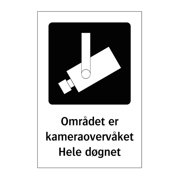 Området er kameraovervåket Hele døgnet & Området er kameraovervåket Hele døgnet