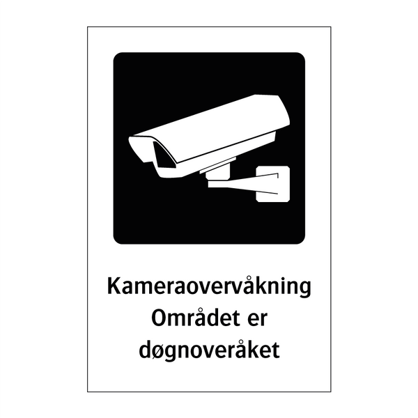 Kamera overvåkning - Området er døgnoveråket & Kamera overvåkning - Området er døgnoveråket