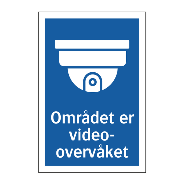 Området er video-overvåket & Området er video-overvåket & Området er video-overvåket