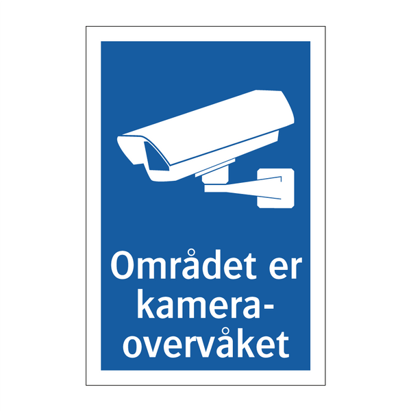 Området er kameraovervåket & Området er kameraovervåket & Området er kameraovervåket