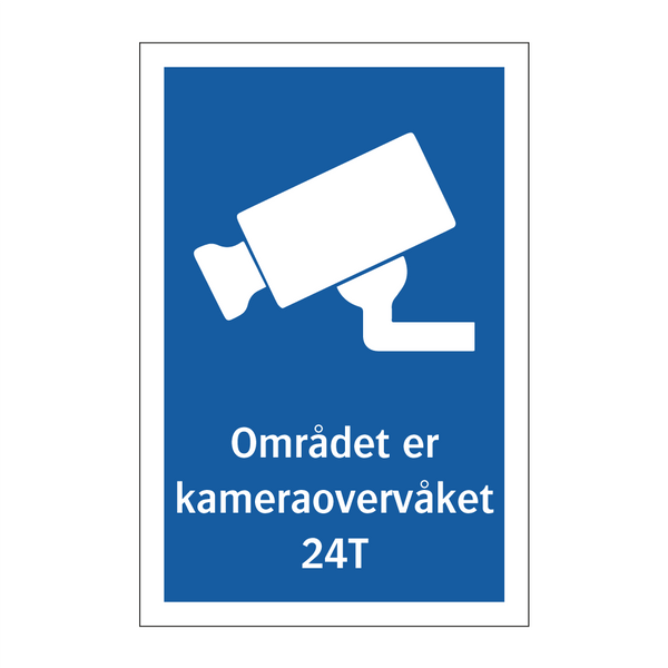 Området er kameraovervåket 24T & Området er kameraovervåket 24T