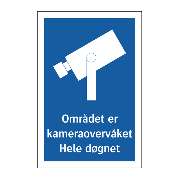 Området er kameraovervåket Hele døgnet & Området er kameraovervåket Hele døgnet