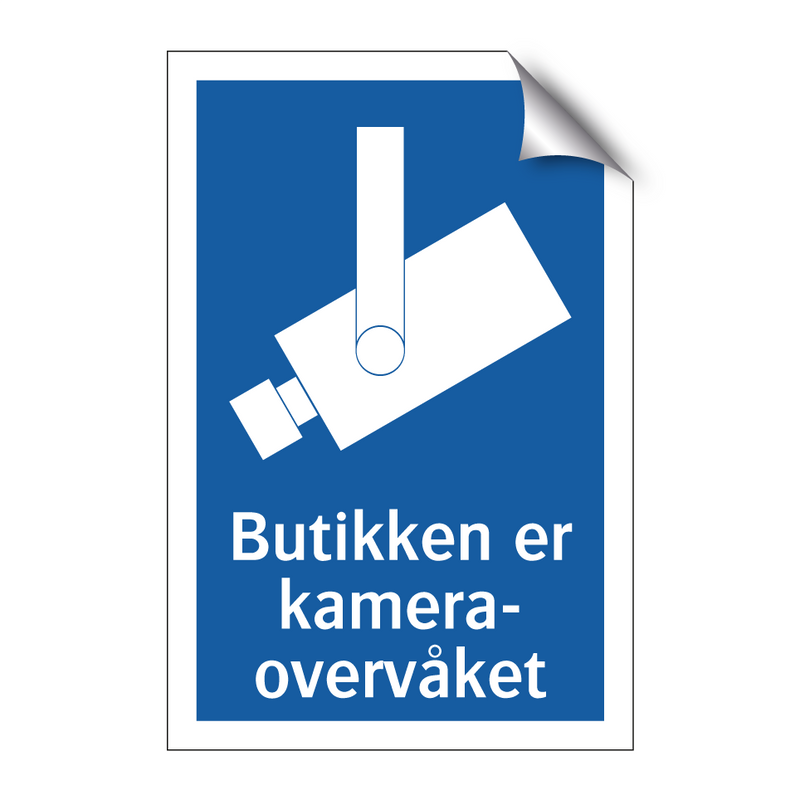 Butikken er kameraovervåket