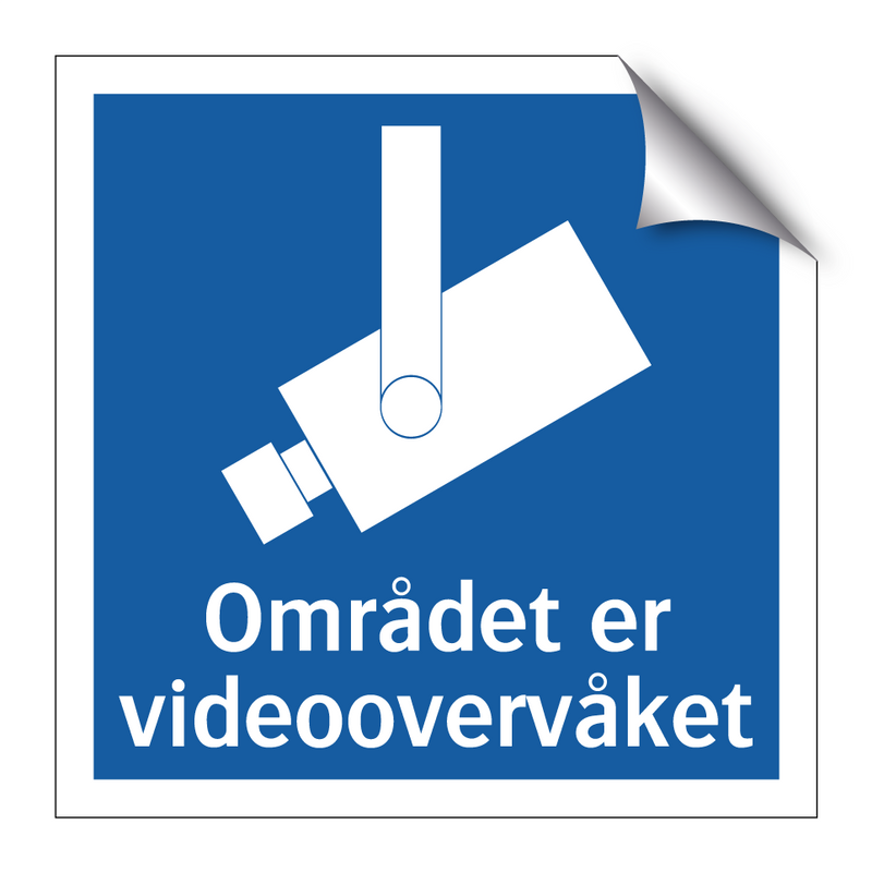 Området er videoovervåket & Området er videoovervåket & Området er videoovervåket