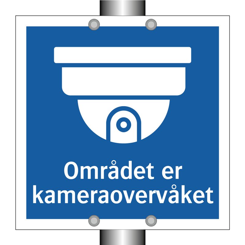 Området er kameraovervåket & Området er kameraovervåket & Området er kameraovervåket