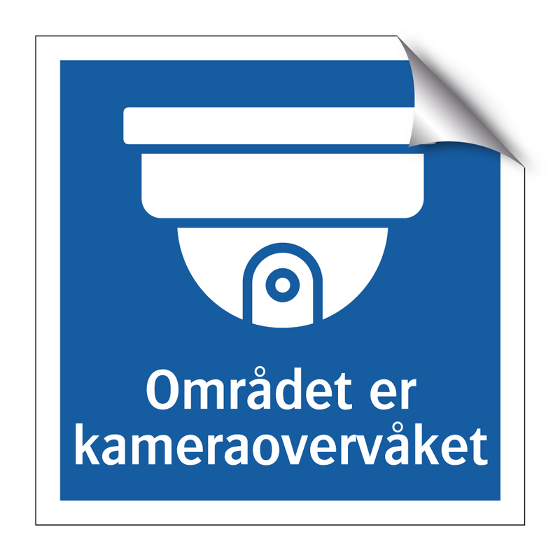 Området er kameraovervåket & Området er kameraovervåket & Området er kameraovervåket