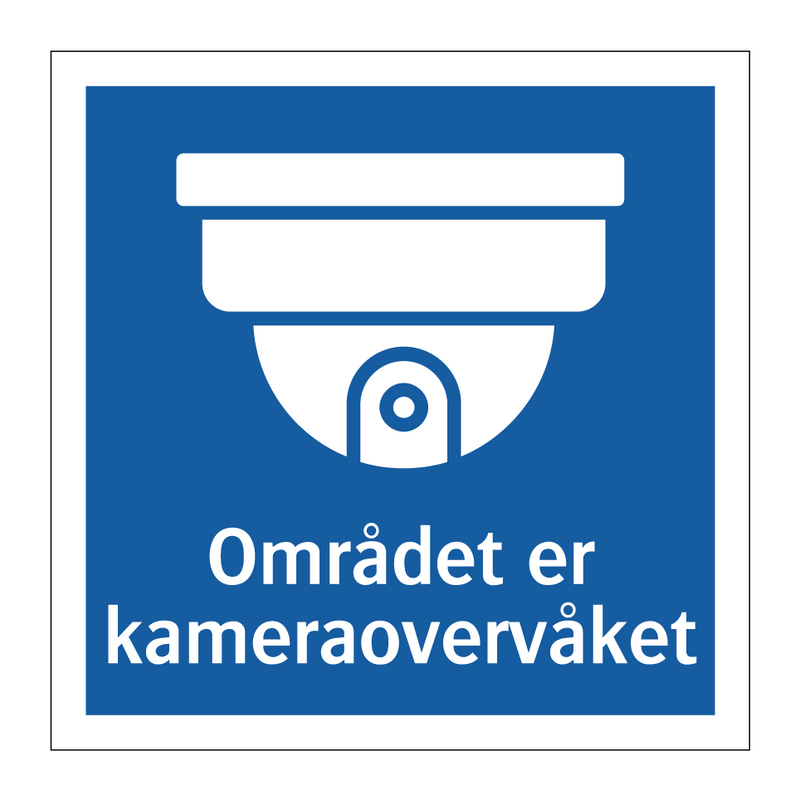 Området er kameraovervåket & Området er kameraovervåket & Området er kameraovervåket