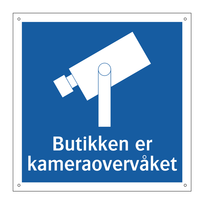 Butikken er kameraovervåket & Butikken er kameraovervåket & Butikken er kameraovervåket