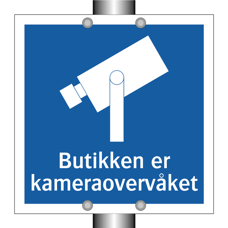 Butikken er kameraovervåket & Butikken er kameraovervåket & Butikken er kameraovervåket