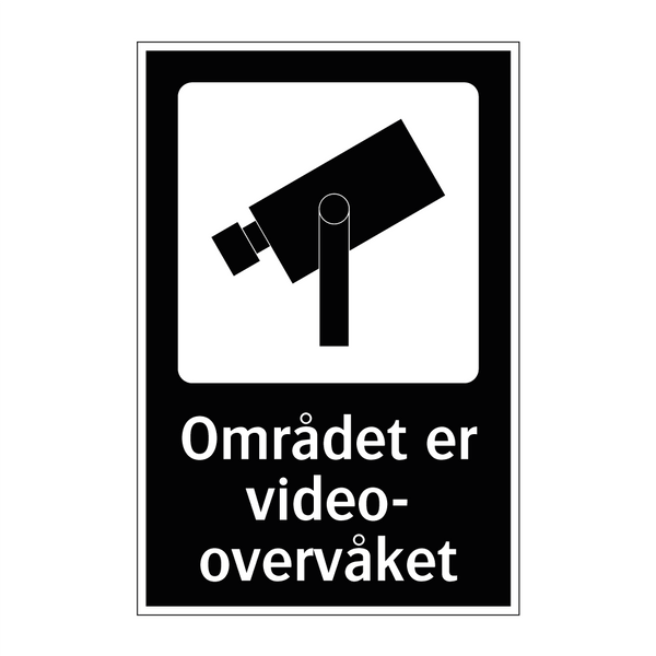 Området er video-overvåket & Området er video-overvåket & Området er video-overvåket