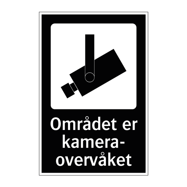 Området er kameraovervåket & Området er kameraovervåket & Området er kameraovervåket