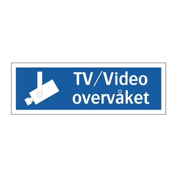 TV/Video overvåket & TV/Video overvåket & TV/Video overvåket & TV/Video overvåket