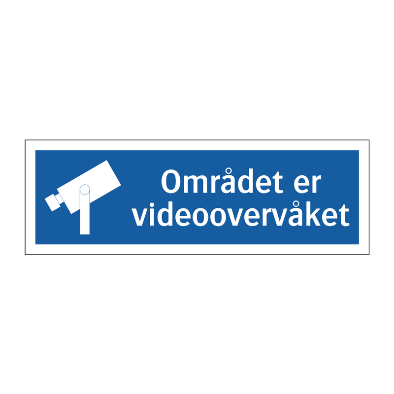 Området er videoovervåket & Området er videoovervåket & Området er videoovervåket