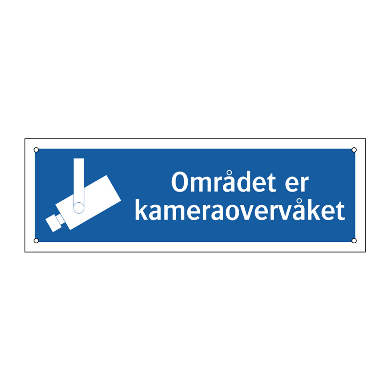 Området er kameraovervåket & Området er kameraovervåket & Området er kameraovervåket