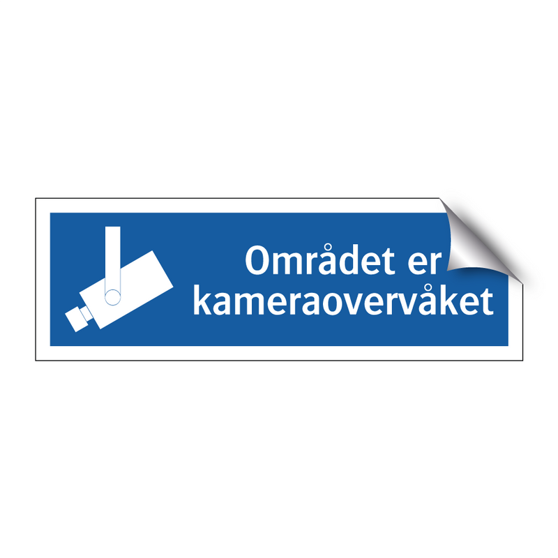 Området er kameraovervåket & Området er kameraovervåket & Området er kameraovervåket