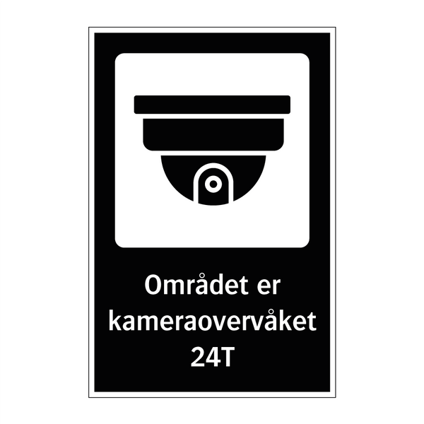 Området er kameraovervåket 24T & Området er kameraovervåket 24T