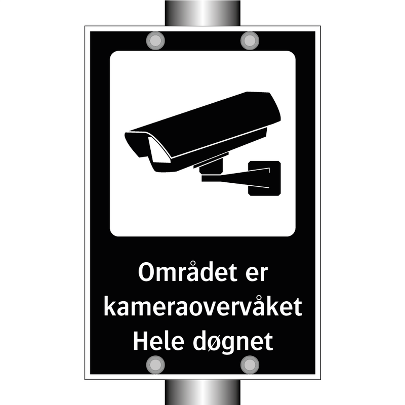 Området er kameraovervåket Hele døgnet
