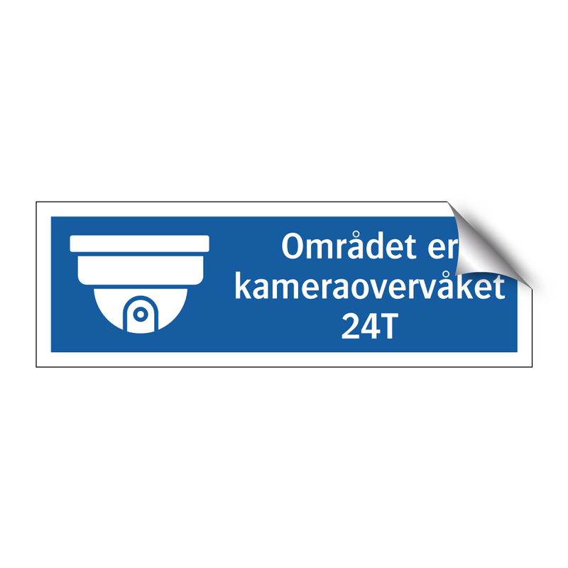 Området er kameraovervåket 24T & Området er kameraovervåket 24T