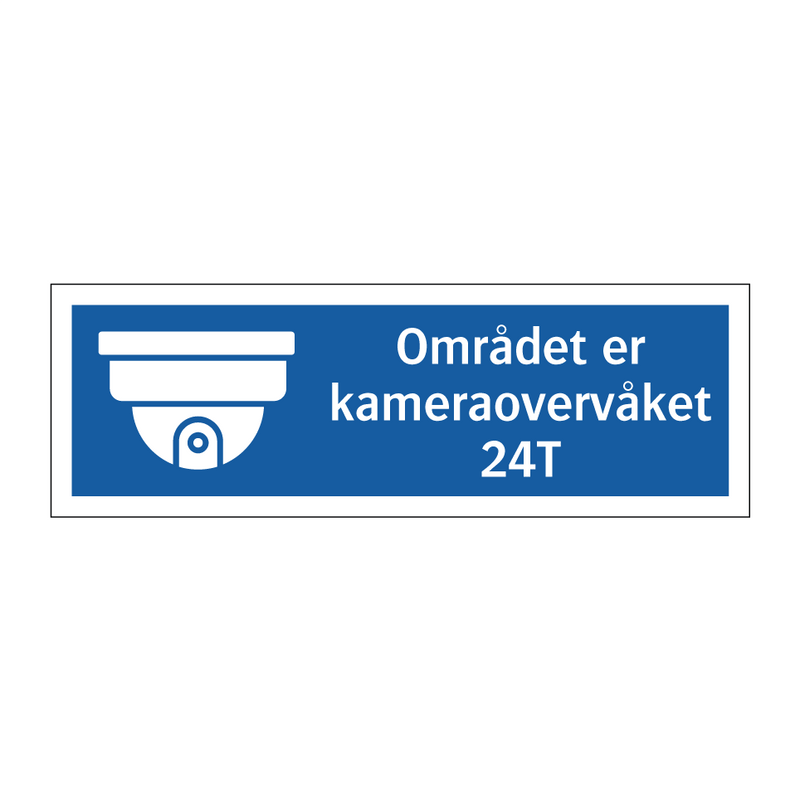 Området er kameraovervåket 24T & Området er kameraovervåket 24T