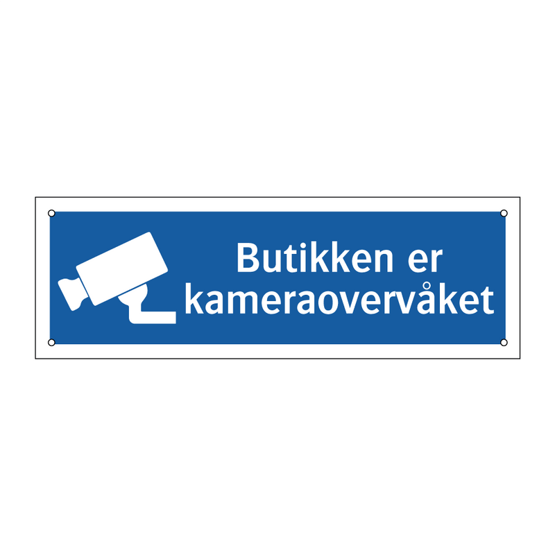 Butikken er kameraovervåket