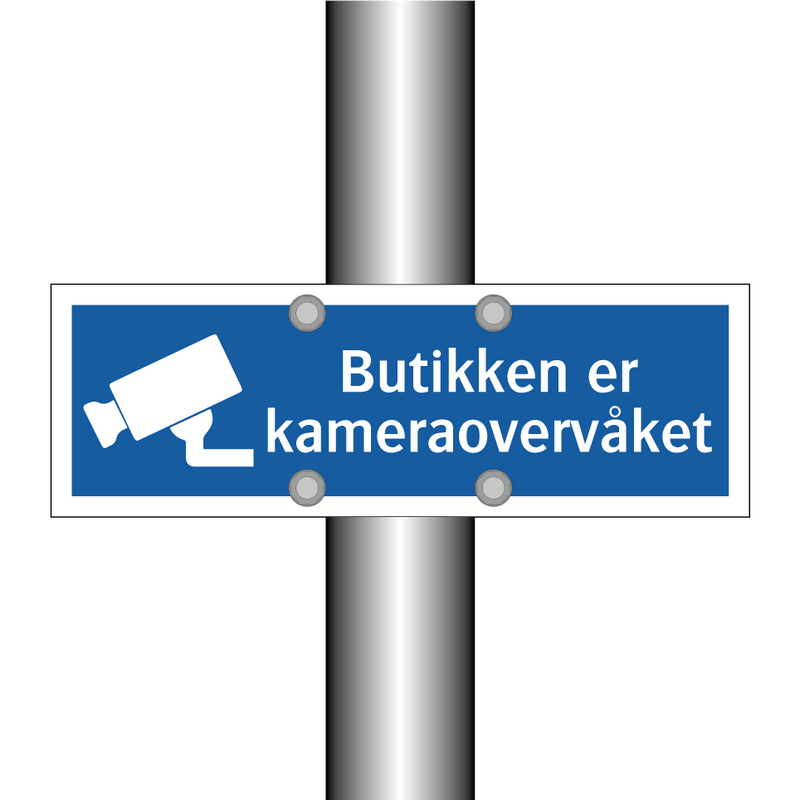 Butikken er kameraovervåket & Butikken er kameraovervåket & Butikken er kameraovervåket