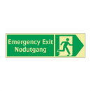Emergency exit Nødutgang høyre