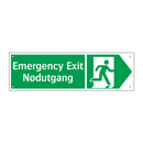 Emergency exit Nødutgang høyre
