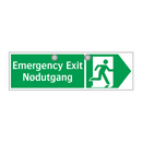Emergency exit Nødutgang høyre