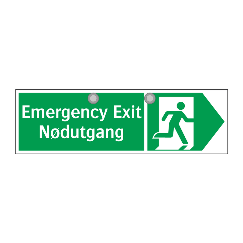 Emergency exit Nødutgang høyre