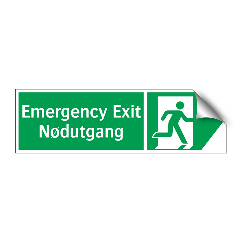 Emergency exit Nødutgang høyre