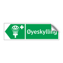 Øyeskylling venstre
