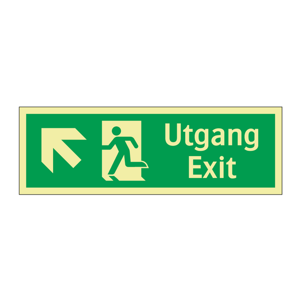 Utgang exit venstre opp