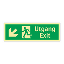Utgang exit skrå venstre