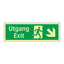 Utgang exit skrå høyre