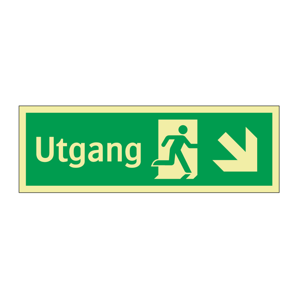 Utgang skrå høyre