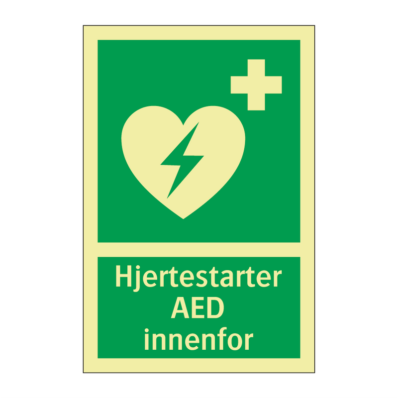 Hjertestarter AED innenfor