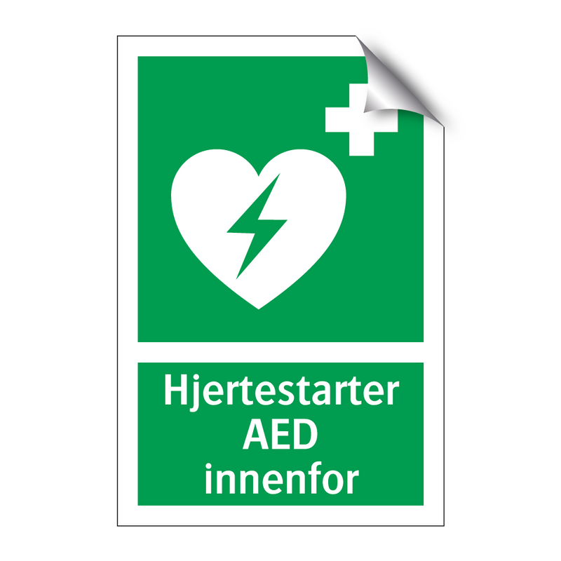 Hjertestarter AED innenfor