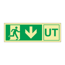 UT Nødutgang ned