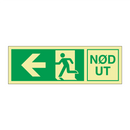 Nødut venstre