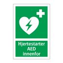 Hjertestarter AED innenfor