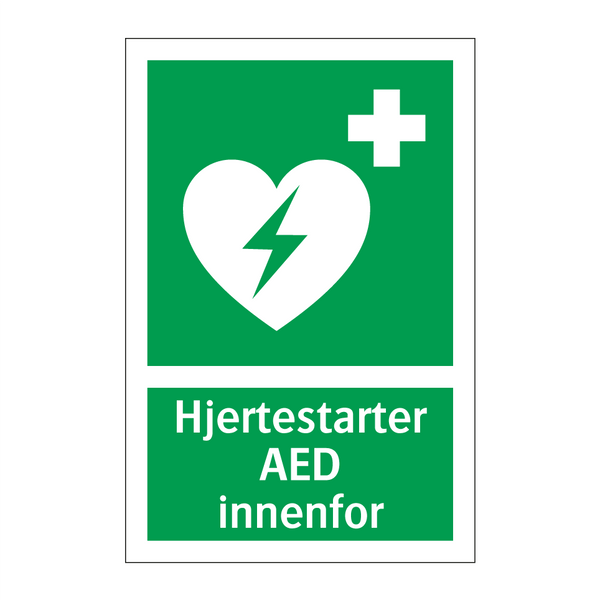 Hjertestarter AED innenfor