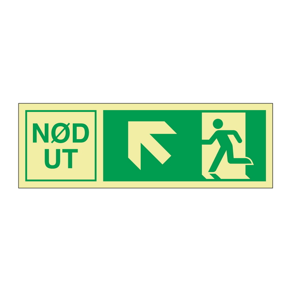 Nødut venstre opp
