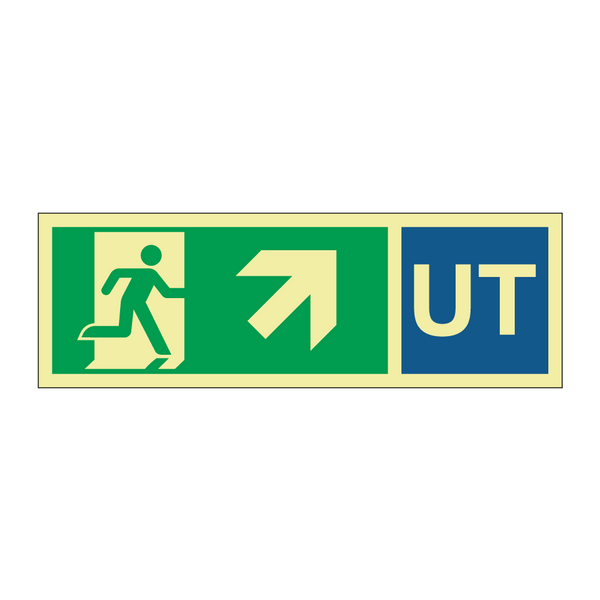 UT Nødutgang høyre opp