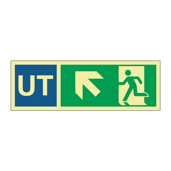 UT Nødutgang venstre opp