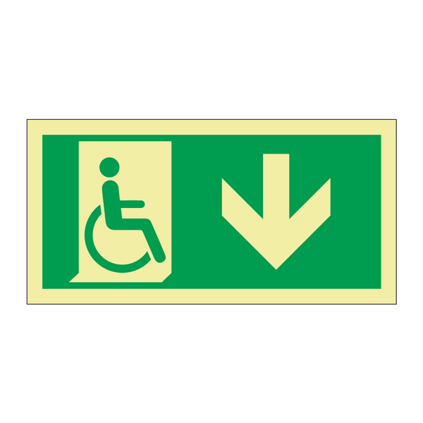 Nødutgang handicap pil ned
