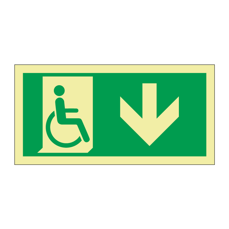 Nødutgang handicap pil ned & Nødutgang handicap pil ned & Nødutgang handicap pil ned