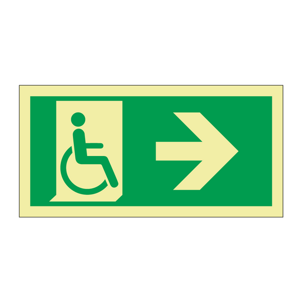 Nødutgang handicap pil høyre