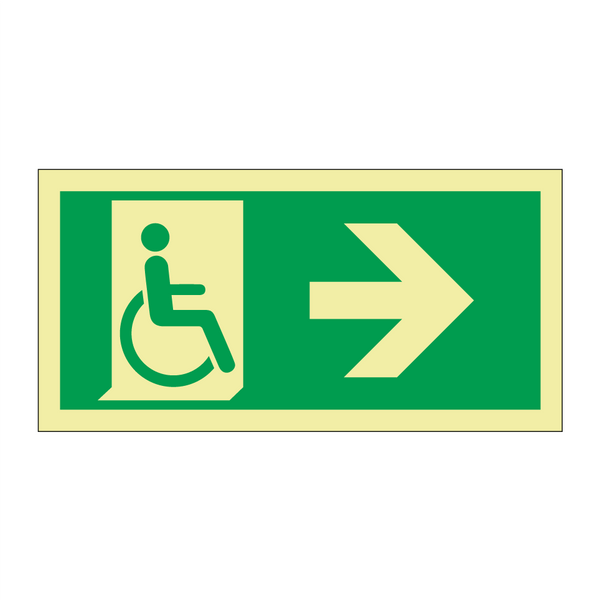 Nødutgang handicap pil høyre & Nødutgang handicap pil høyre & Nødutgang handicap pil høyre