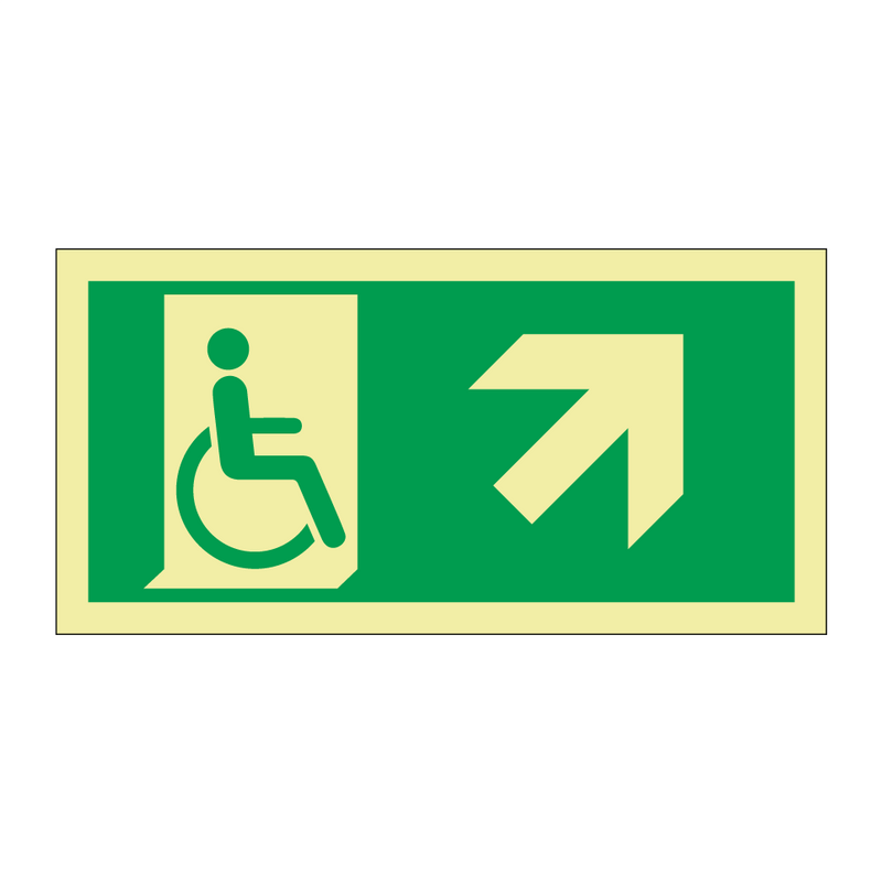 Nødutgang handicap pil høyre opp & Nødutgang handicap pil høyre opp